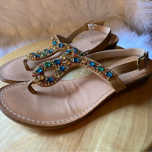 Dolce Shoes Sandal’s Women’s Size 9M Slip On Gems - Picture 8 of 11